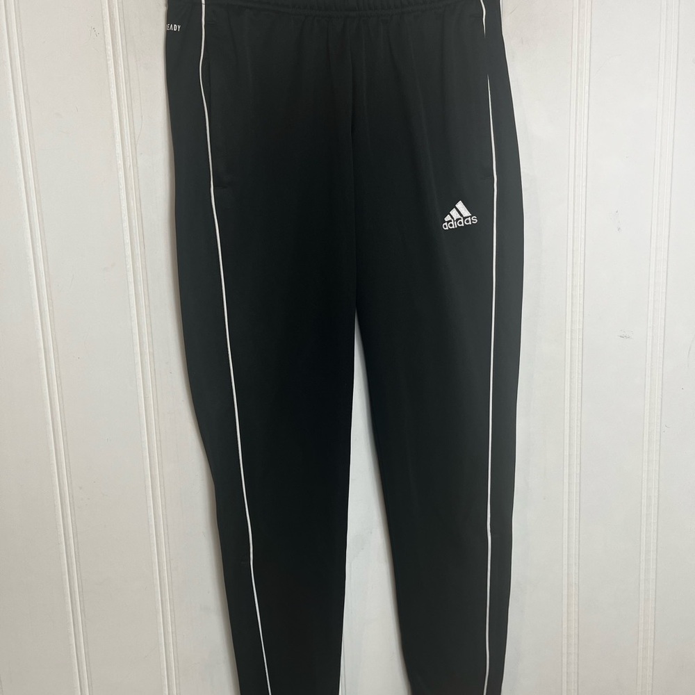 Adidas Aeroready Black Pants with White Accents